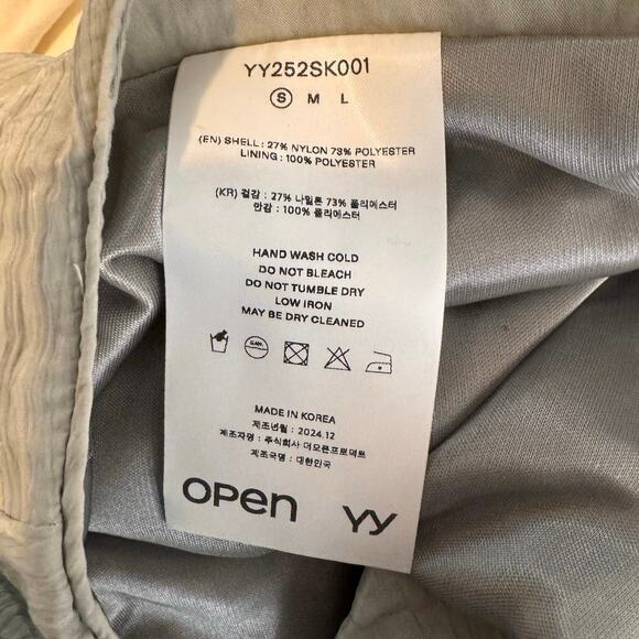 OPEN YY Crinkled Gather Mini Skirt - Size S - Picture 7 of 8